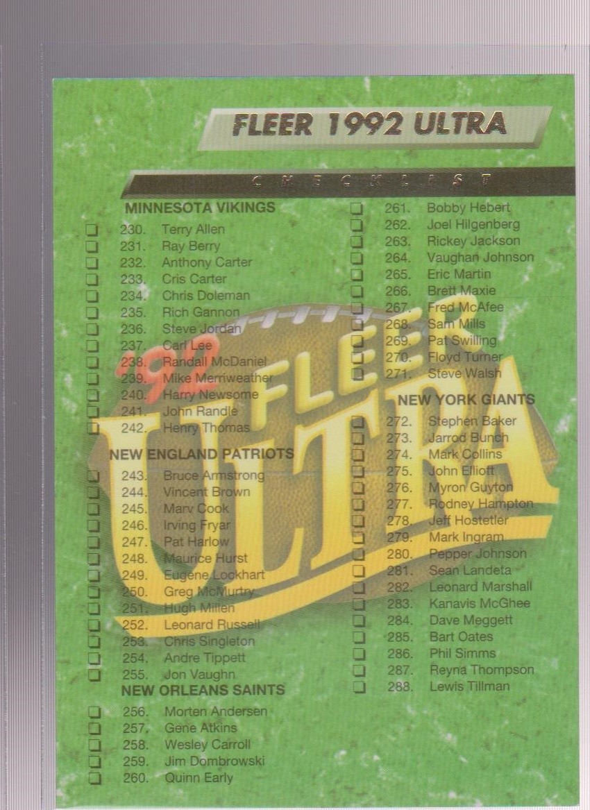 Minnesota Vikings Cards You Pick -- Get 20% off Details Inside A8