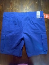 Dockers Cargo Shorts Mens 42 Blue Stretch Classic Golf Fishing Utility Comfy New