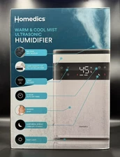 Homedics Warm & Cool Mist Ultrasonic Humidifier White - New & Sealed