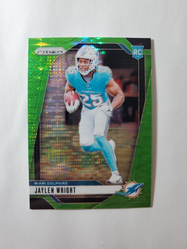 2024 Panini Prizm - Rookies #348 Jaylen Wright Neon Green Pulsar (RC)