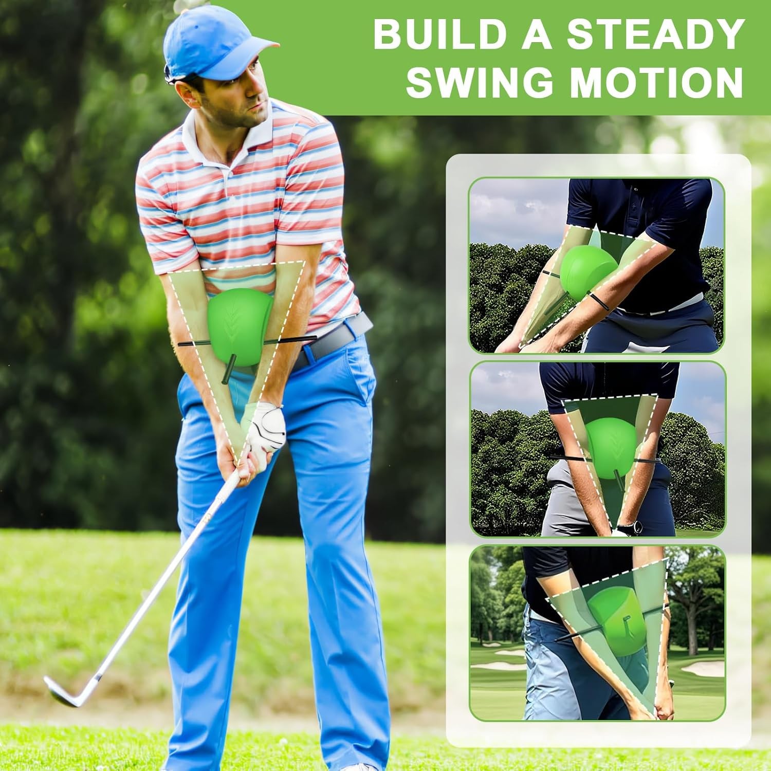The Connector Golf Training Aid, Golf Swing Trainer for Posture Correction Pract