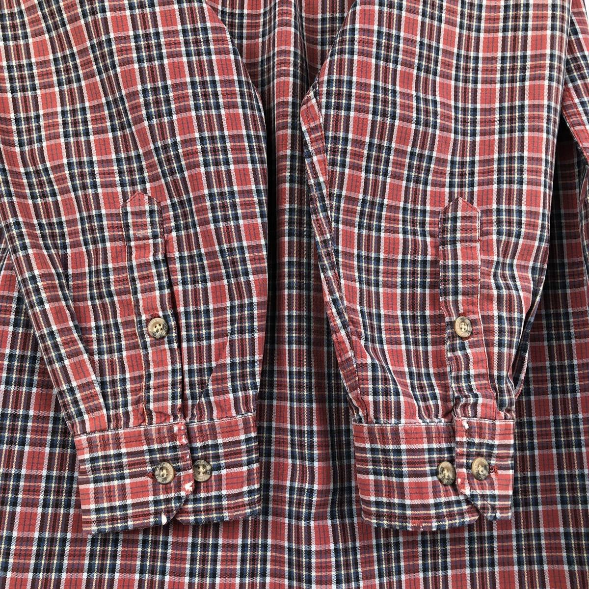 Used Carhartt Check Pattern Long Sleeve Button-Down Work Shirt Men's Size Medium thumbnail 8