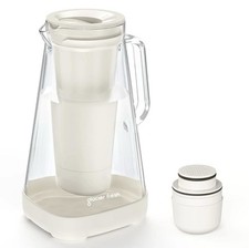 Glass Water Filter Jug, 2.5L, with Silicone Base Protector and Multiple Filtrati