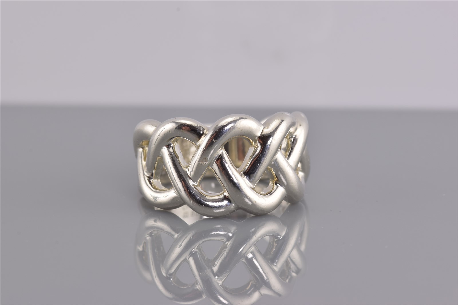 BOLD Sterling Silver Solid Polished Wavy Over & U… - image 7