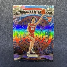 Panini Prizm Fireworks Zaccharie Risacher Rookie #6 Atlanta Hawks Basketball