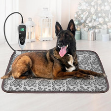 Large Dog Heating Pad 34X21In with Smart Thermostat Switch and Power Line Protec