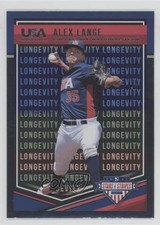 2018 Panini USA Baseball Stars & Stripes Longevity Alex Lange #84 4s2