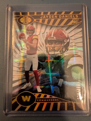 JAYDEN DANIELS RC 2024 Panini Illusions /499 Trophy Collection Mirrored Rookie 