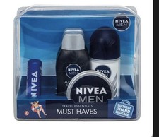 Nivea Men s Travel Essentials Set-Clear bag B...