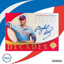 2005 Ultimate Signature Decades #GP1 Gaylord Perry Autograph Texas Rangers