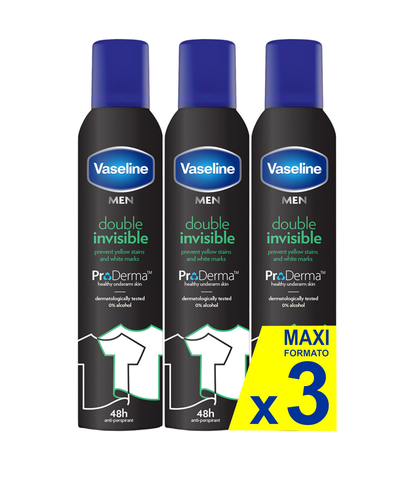 Vaseline Double Invisible (Uomo) Pro-derma Spray Antitraspirante 250 Ml | (l4Q)