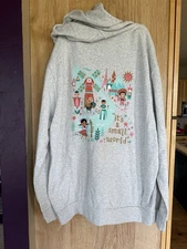 Disney World Parks It’s A Small World Ride Zip Up Hoodie Adult Size Large