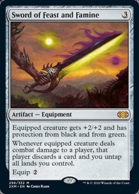MTG English Sword of Feast and Famine NM Normal Double Masters