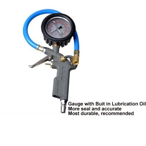 Air Chuck Tire Inflator Valve Connector w/Tyre Pressure Gauge Car Van Motorcycle - Picture 10 of 11