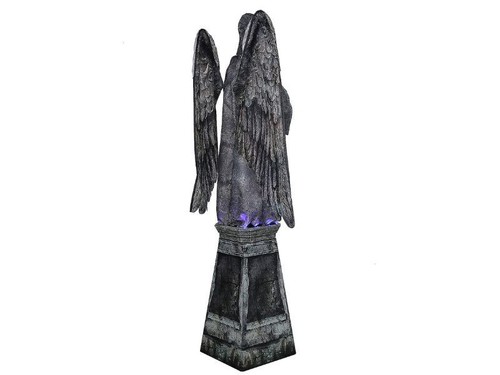 8ft Cemetery Angel Animatronic Graveyard Prop Halloween 2024 Wings Gargoyle Goth - Picture 4 of 7