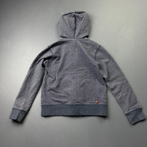 Tea Collection Hoodie Boys 6 Full Zip Up Jacket Blue Gray Pockets Woven Twill - Picture 10 of 11
