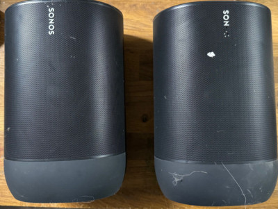 Lot of 2 Sonos Move - For parts - NOT WORKING