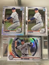 MATT MANNING (3) 2020 Bowman Chrome MOJO, Chrome Base, Top 100 Refractor SP DET