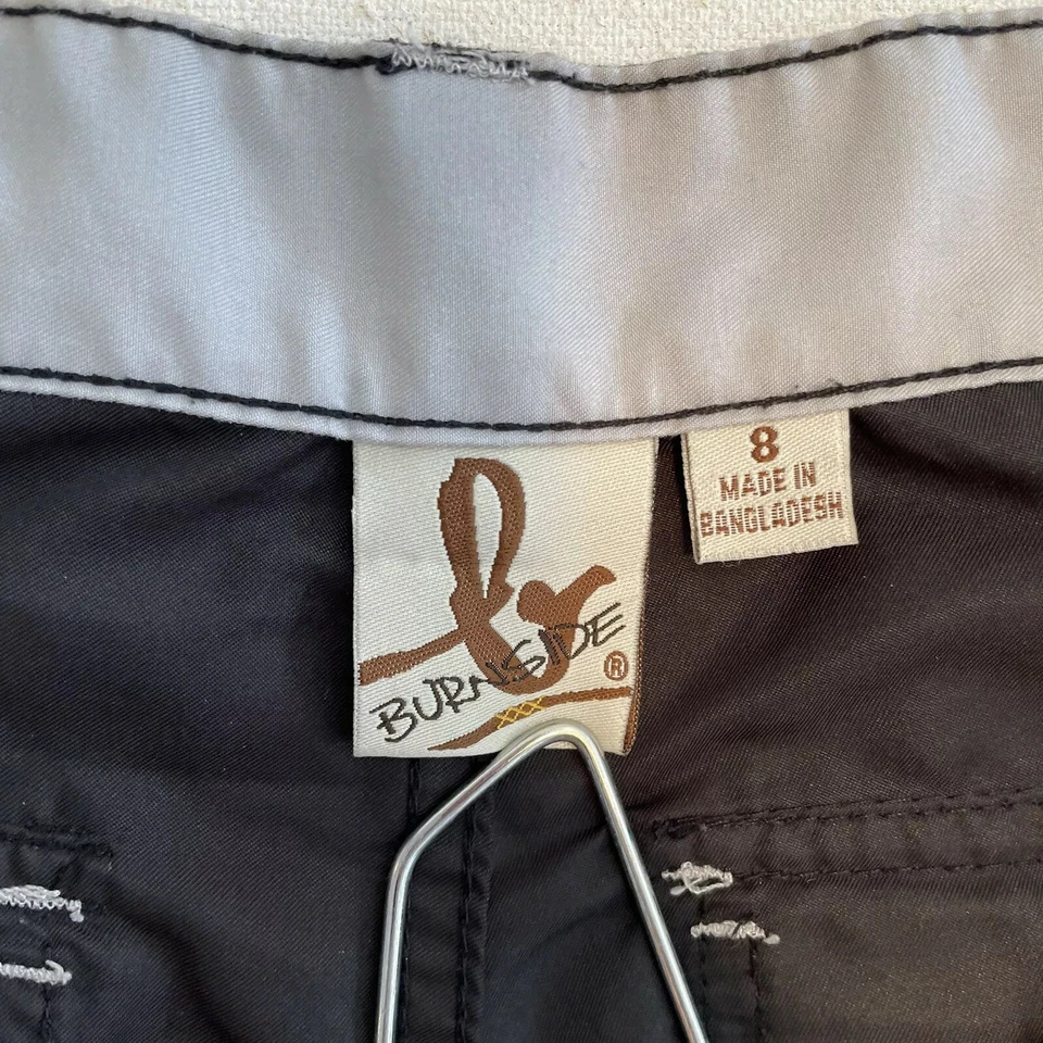 Burnside Boys Cargo Shorts Size 6 Charcoal Gray Button Pockets — 第 2/4 张图片