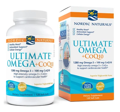 Nordic Naturals Ultimate Omega + CoQ10, 1280mg - 120 softgels