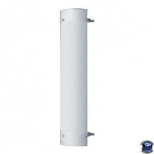 UNITED PACIFIC 48" TALL 180 DEGREE STAINLESS EXHAUST MUFFLER SHIELD - PLAIN