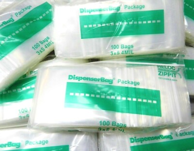 1000 3x5 Chiaro 2 MIL Zip Lock Sacchetti Di Plastica Richiudibili - Foto 9