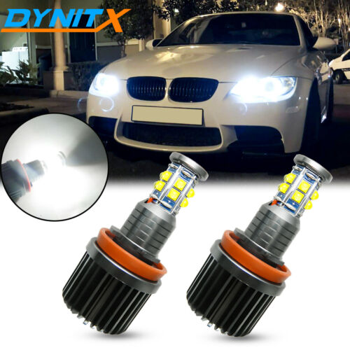 Lave Blot pude 12SMD White For BMW H8 LED Angel Eyes Ring Marker Light Bulbs For 1 3 5 X  Series | eBay