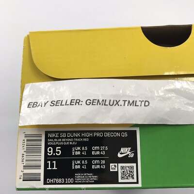 Nike Dunk Sb High Pro Ishod Wair X Magnus Walker Sneakers Size: UK