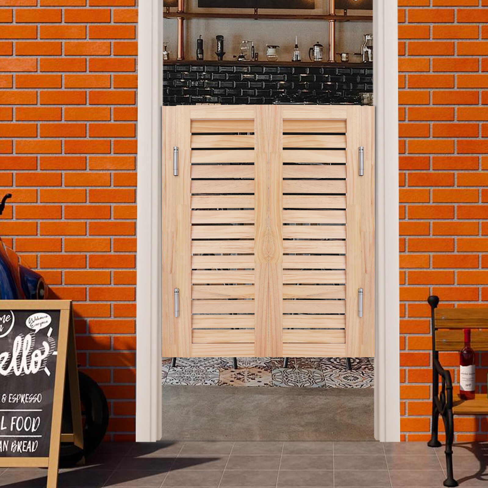 75x90cm Solid Wood Partition Door for Stairs and Passageways