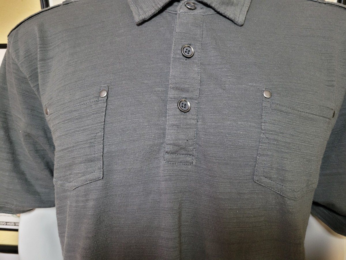 Retrofit Polo Shirt Mens XL 2XL Gray 3-Button Short Sleeve 2