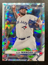 2021 Bowman Chrome Sapphire Prospects Aqua Refractor Alek Manoah #27 28/99