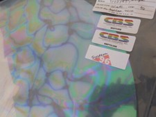 Dichroic Glass:CBS 96COE Reptilian Pattern on Thin Clear- 3" Sq