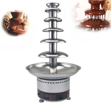 110V Electric Chocolate Waterfall Fountain 6 Tiers Chocolate Fondue Fountain