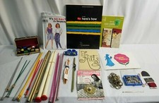 Vintage SEWING ITEMS Lot PATTERNS, Needles, Thread, Pins jd 51