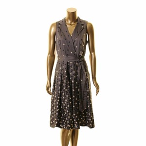 anne klein polka dot fit & flare dress