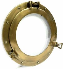 Antiguo Marítimo 12" Ojo de Buey Ventana Redonda Vidrio Barco Náutico Barco Ojo de Buey Nuevo