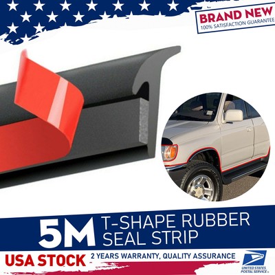 2PCS×5M Car Auto Door Guard Molding Strip Edge Protector Seal Edge Trim Rubber