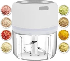 250ML Electric Garlic Chopper, Mini Portable Vegetable Blender & Food Processor