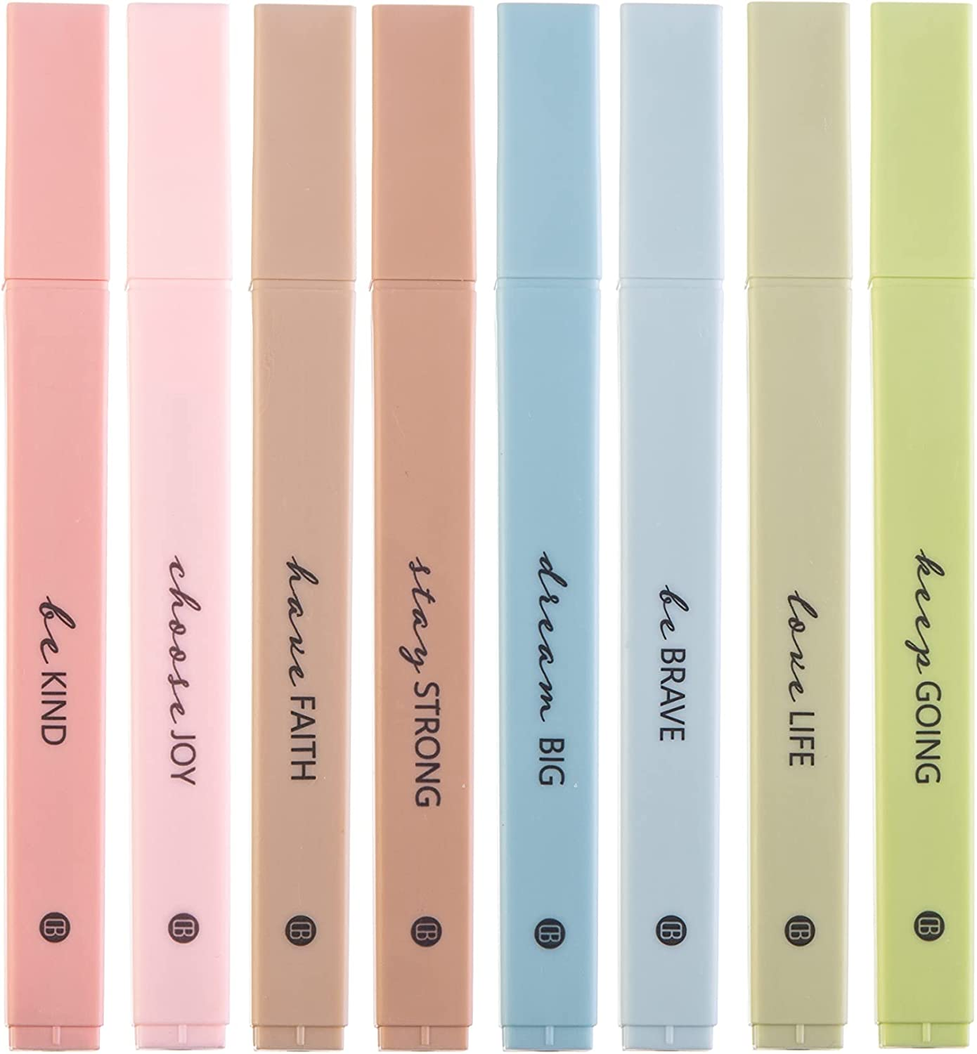 Bible Highlighters with Soft Chisel Tip, 8 Pack Assorted Colors Pens No Bleed, Q-image