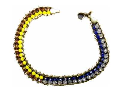 Dos Aguas Manilla Pulso Brazalete Pulsera Idde Gold Plated Yemaya y Ochun