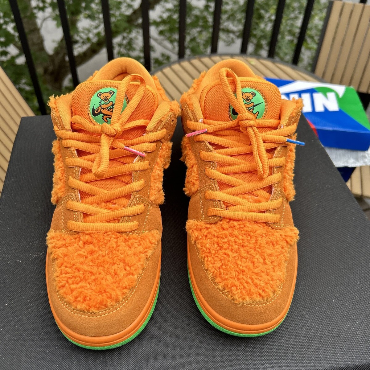 Size 10.5 - Nike Grateful Dead x Dunk SB Low Orange Bear