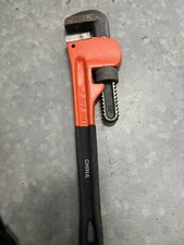 H.D. Pipe Wrench 14" Forged Steel Plumber Dipped Handle