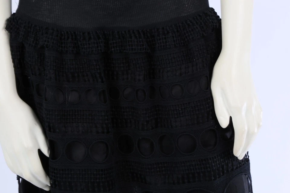 Vestido THREAD Social Negro Cintura Caída Algodón Encaje Talla 0 Foto 4 de 4