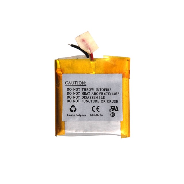 Replacement Battery for iPod Shuffle 2 Gen., 3.7V 120mAH LiPolymer