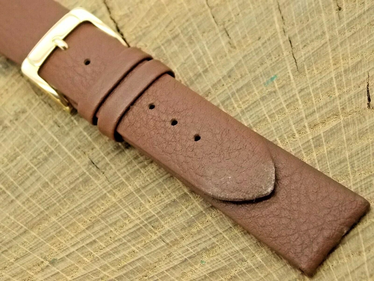 Bracelet De Montre Speidel En Cuir Véritable Noir - Largeur 19 Mm - Neuf (ancien Stock) - Sans étiquette