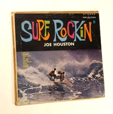 Joe Houston Surf Rockin' CST 313 Stereo Crown Records Vintage 1963 LP Vinyl
