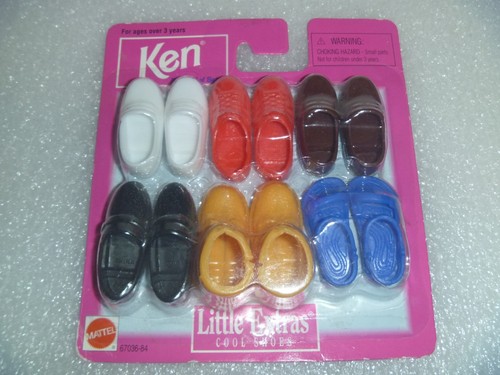 Ken Shoes - Little Extras "Cool SHOES" "NEW" By Mattel - 6 Pairs -MIP