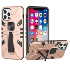 iPhone 12 Pro Max 6.7 Force Magnetic Tough Kickstand Hybrid Case Cover Rose Gold