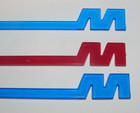 3 Vintage Swizzle Sticks Cocktail Drink Stirrers Bar Barware Letter M Blue Red — photo 2