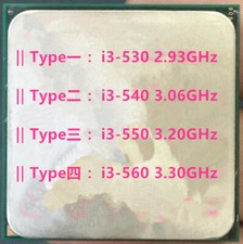 Intel Core i3-530 i3-540 i3-550 I3-560 LGA1156 Desktop CPU